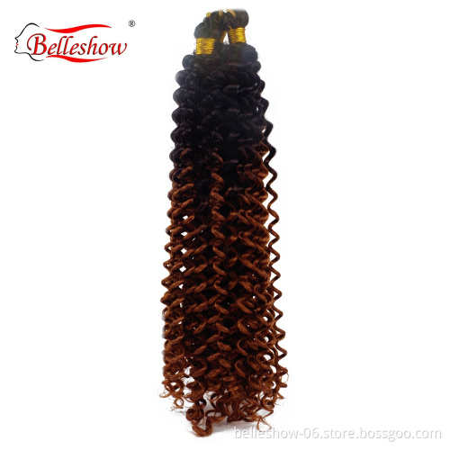 Hot sell wholesale 14inch -18inch 100g  deep twist crochet hair freetress water wave hair ombre braiding hair